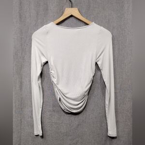 NWT H&M Cropped Top Women's S Gray Boho Retro 90s Y2K Minimalist